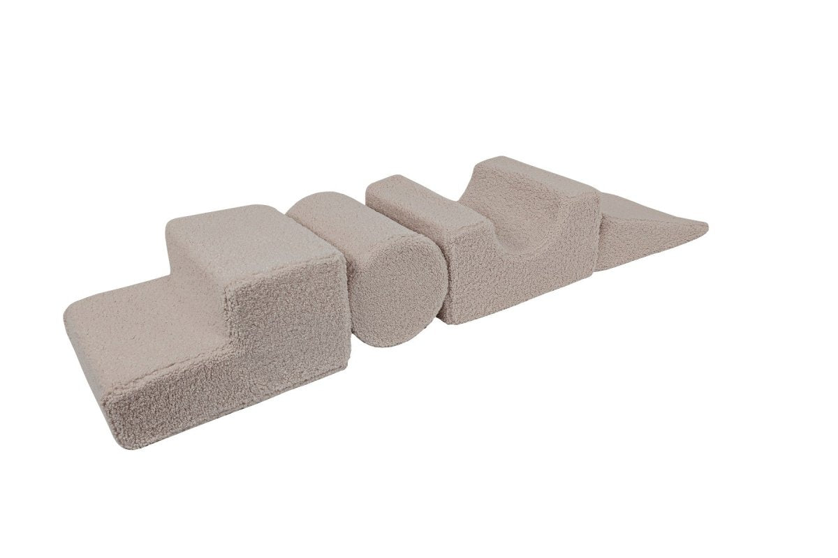 Foam Shape Set for Kids, 4 Pieces - Bearly Fabric (Grey) - Tiny Tugz™