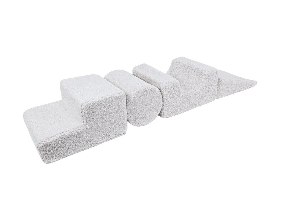 Foam Shape Set for Kids, 4 Pieces - Bearly Fabric (White) - Tiny Tugz™