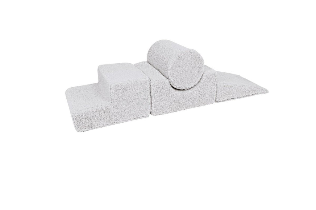 Foam Shape Set for Kids, 4 Pieces - Bearly Fabric (White) - Tiny Tugz™