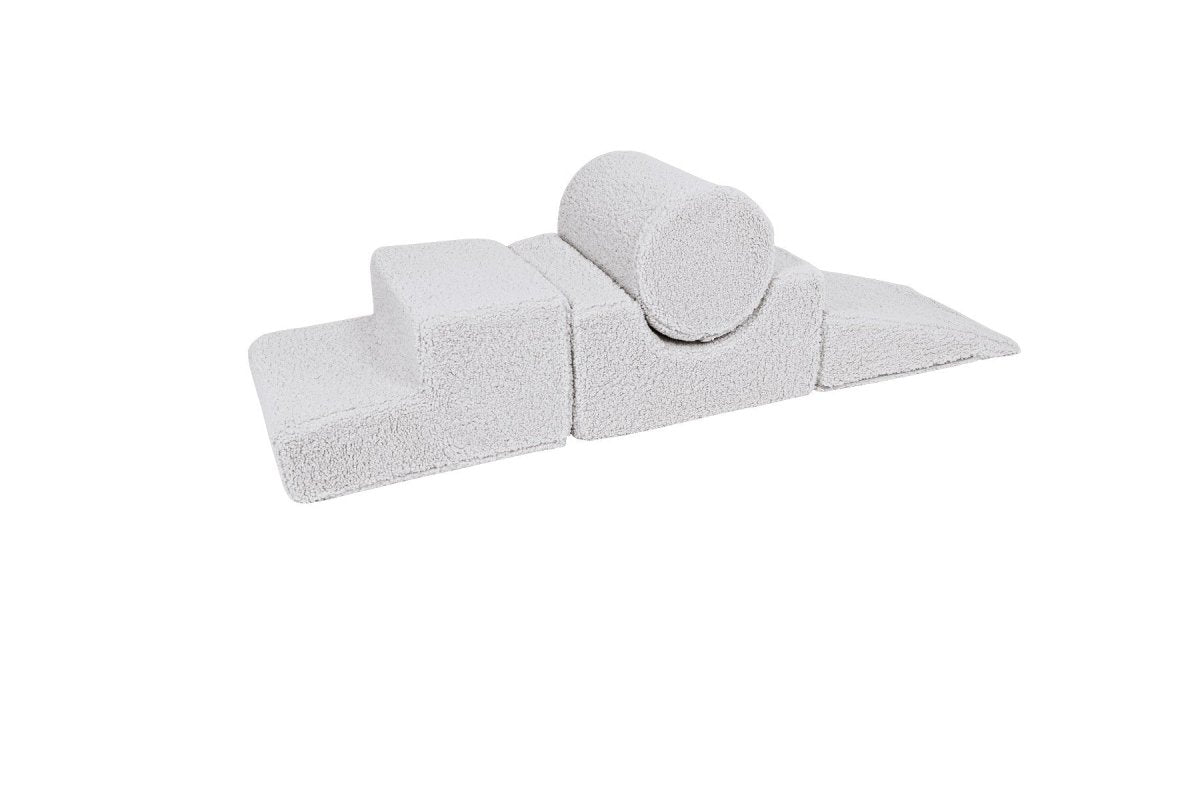 Foam Shape Set for Kids, 4 Pieces - Bearly Fabric (White) - Tiny Tugz™