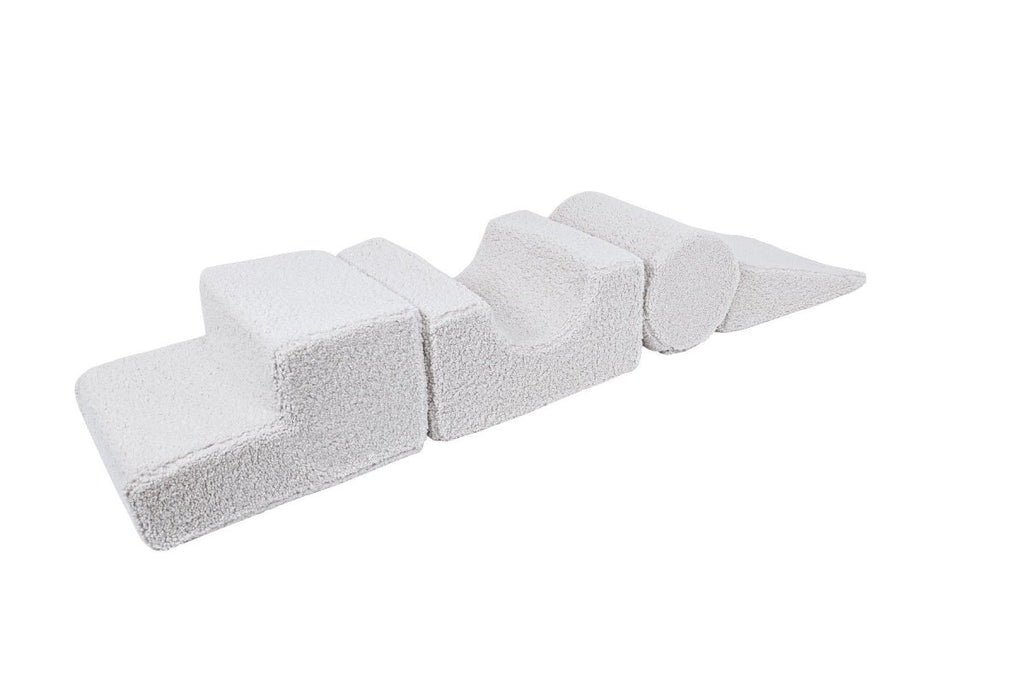 Foam Shape Set for Kids, 4 Pieces - Bearly Fabric (White) - Tiny Tugz™