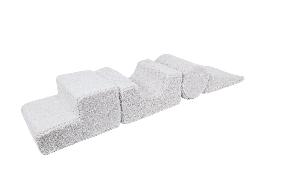 Foam Shape Set for Kids, 4 Pieces - Bearly Fabric (White) - Tiny Tugz™