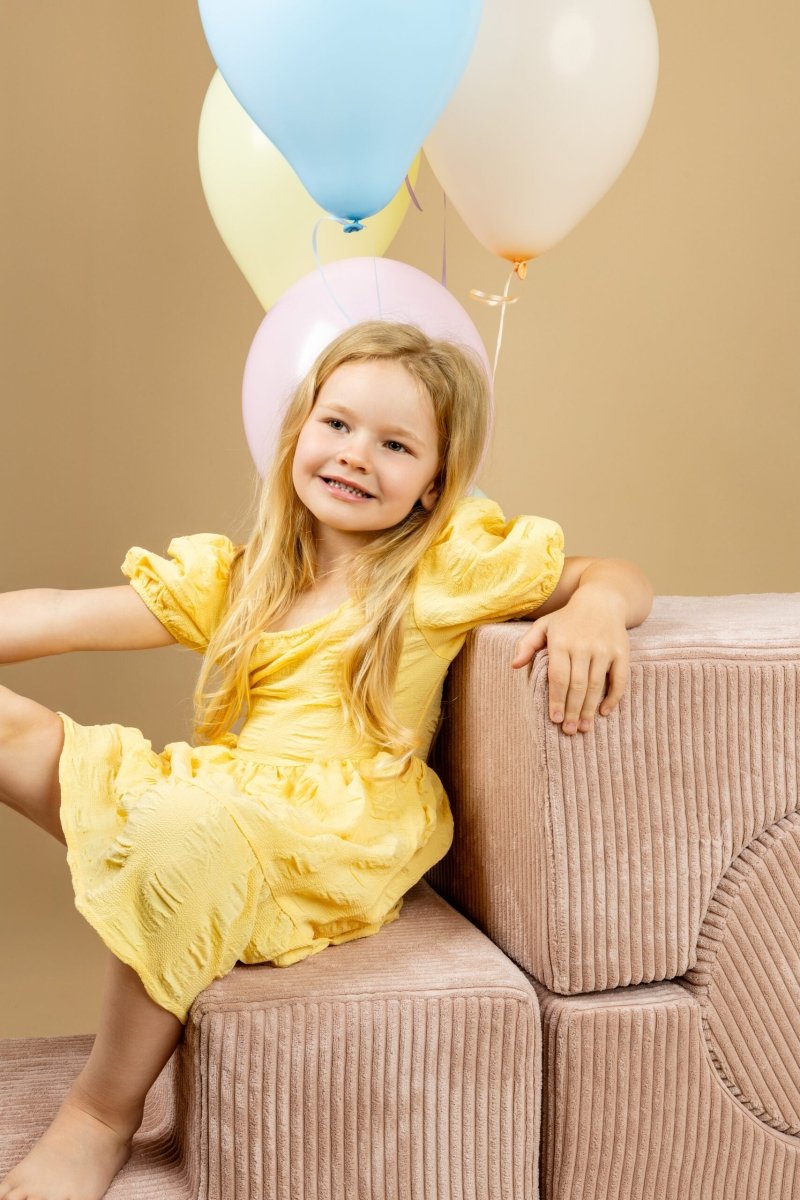 Foam Shape Set for Kids, 4 Pieces - Velvet Corduroy (Powder Pink) - Tiny Tugz™