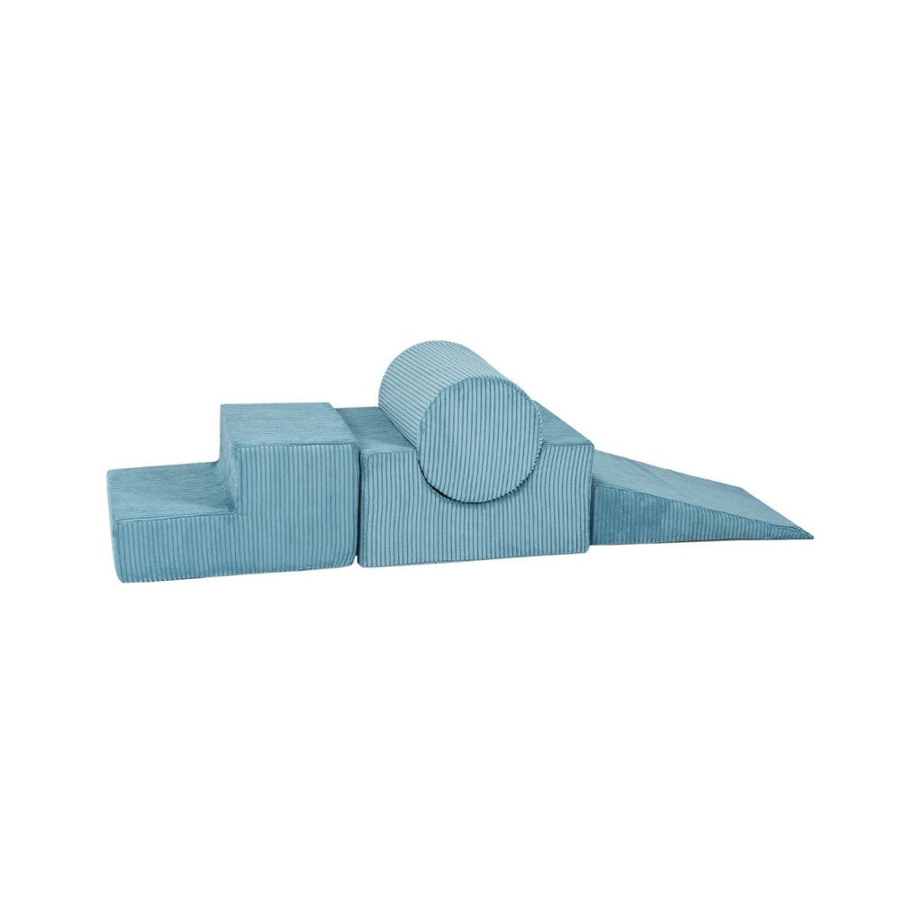 Foam Shape Set for Kids, 4 Pieces - Velvet Corduroy (Turquoise) - Tiny Tugz™