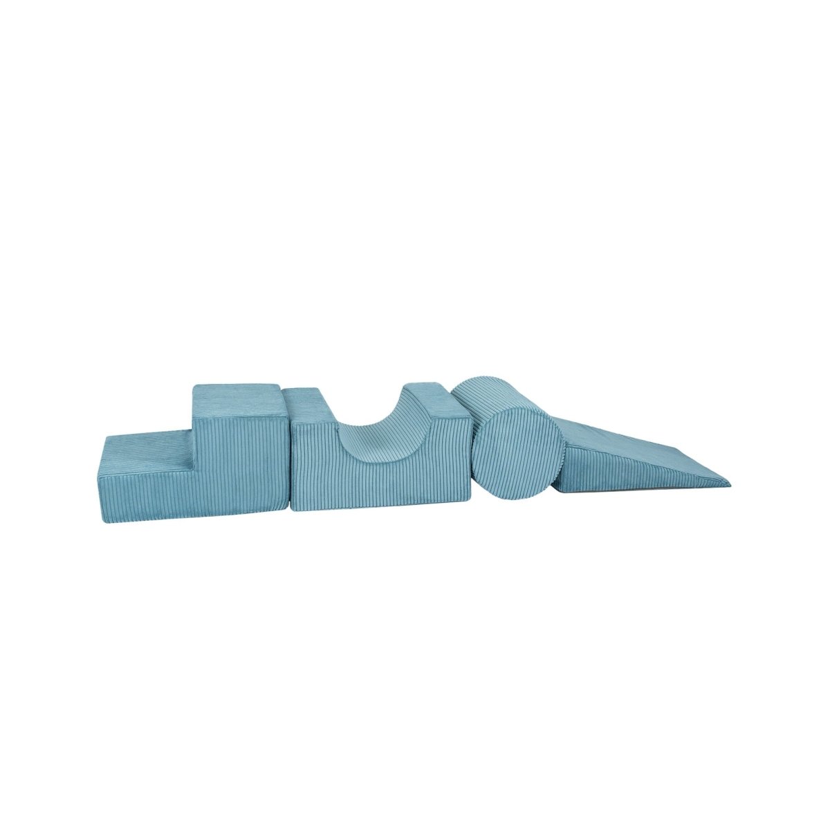 Foam Shape Set for Kids, 4 Pieces - Velvet Corduroy (Turquoise) - Tiny Tugz™