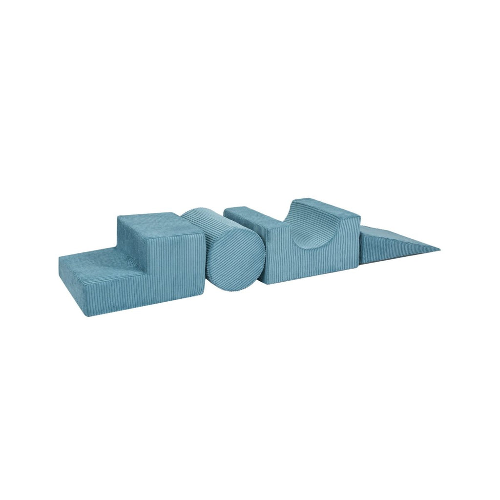 Foam Shape Set for Kids, 4 Pieces - Velvet Corduroy (Turquoise) - Tiny Tugz™