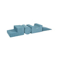 Foam Shape Set for Kids, 4 Pieces - Velvet Corduroy (Turquoise) - Tiny Tugz™