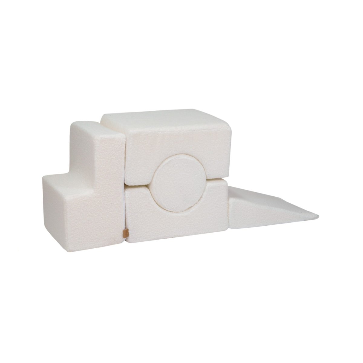 Foam Shape Set for Kids, 5 Pieces - Bouclé (White) - Tiny Tugz™