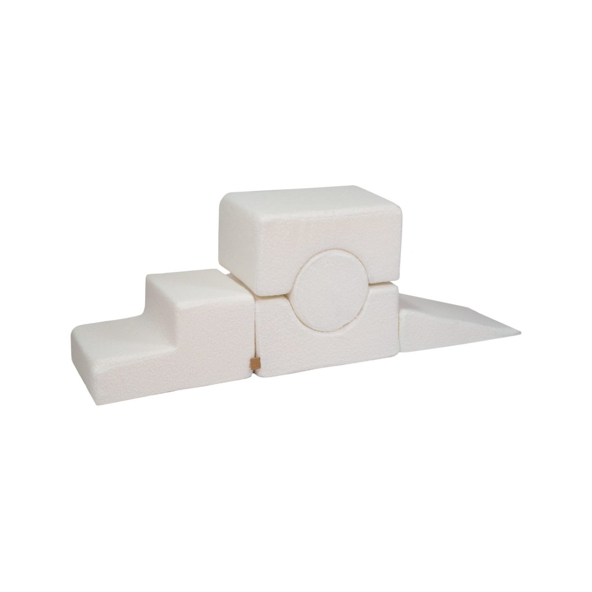 Foam Shape Set for Kids, 5 Pieces - Bouclé (White) - Tiny Tugz™