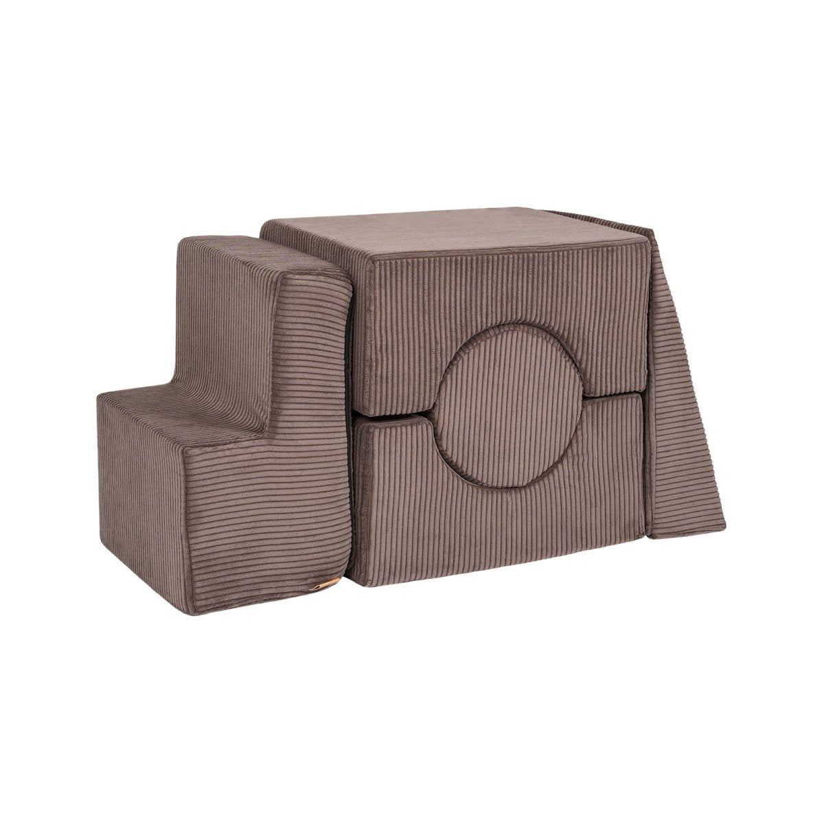 Foam Shape Set for Kids, 5 Pieces - Velvet Corduroy (Brown) - Tiny Tugz™