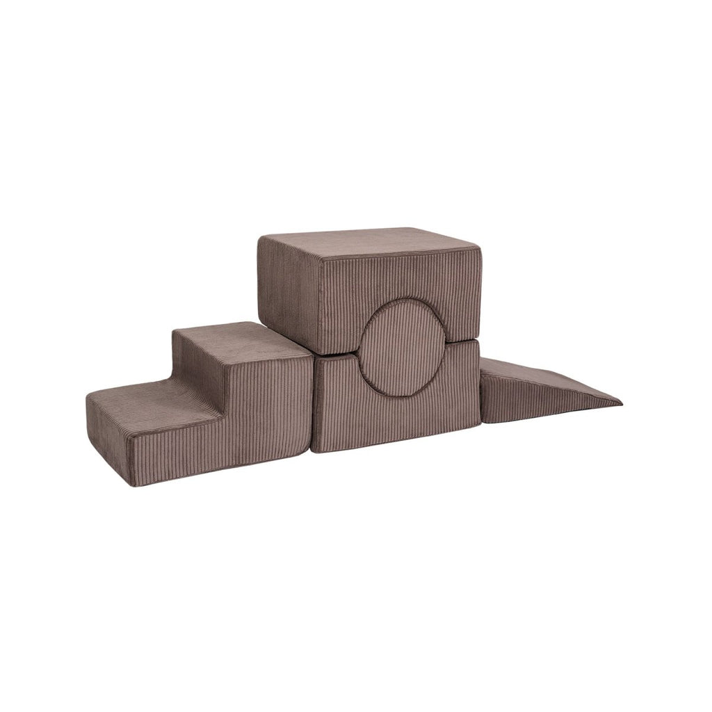Foam Shape Set for Kids, 5 Pieces - Velvet Corduroy (Brown) - Tiny Tugz™
