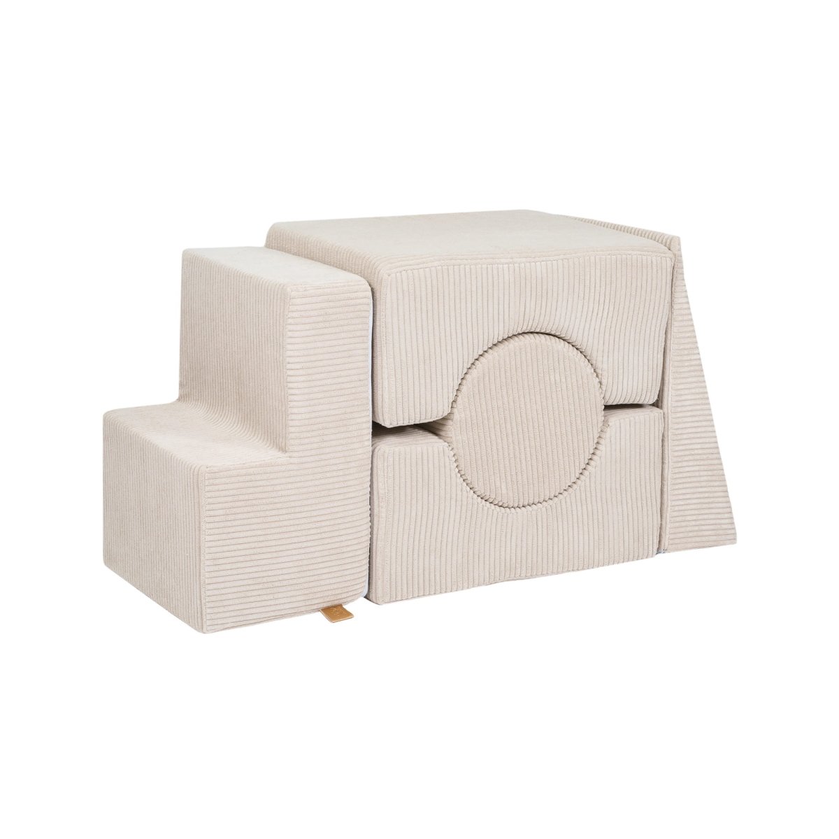 Foam Shape Set for Kids, 5 Pieces - Velvet Corduroy (Ecru) - Tiny Tugz™