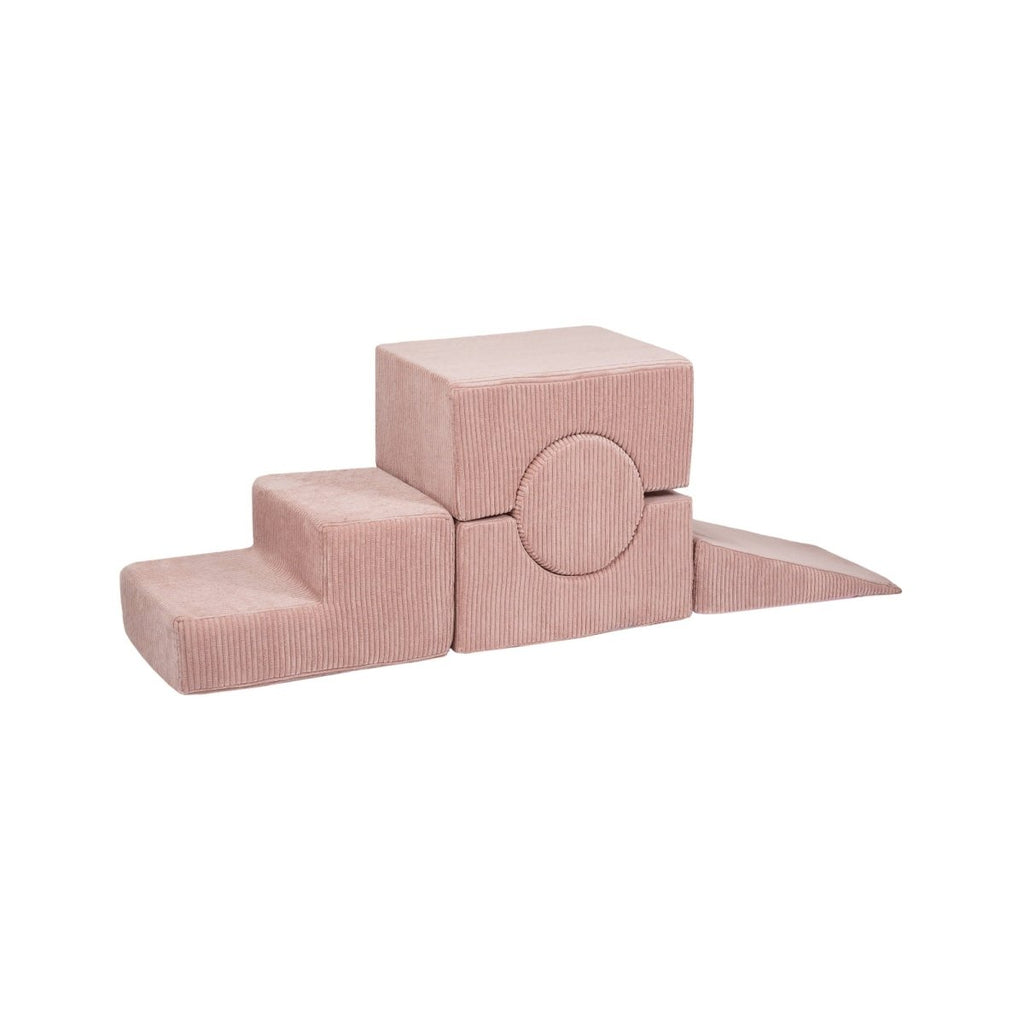 Foam Shape Set for Kids, 5 Pieces - Velvet Corduroy (Powder Pink) - Tiny Tugz™