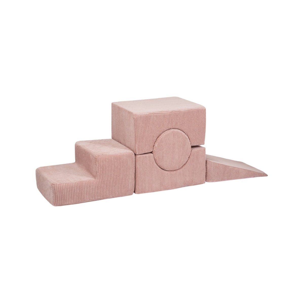 Foam Shape Set for Kids, 5 Pieces - Velvet Corduroy (Powder Pink) - Tiny Tugz™