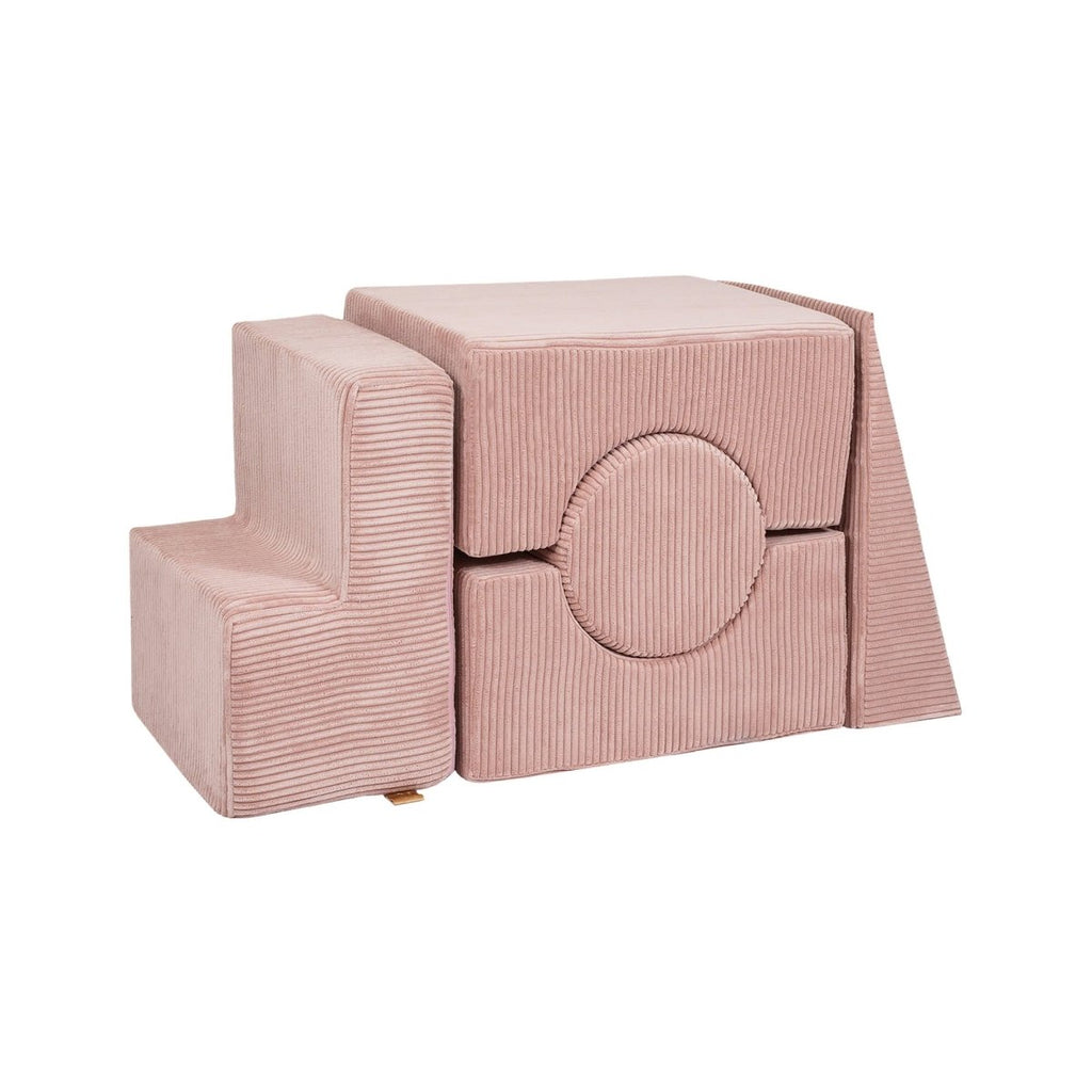 Foam Shape Set for Kids, 5 Pieces - Velvet Corduroy (Powder Pink) - Tiny Tugz™