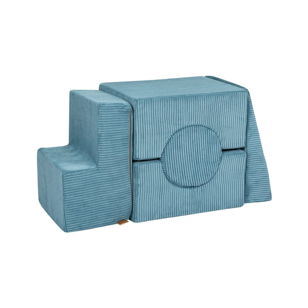 Foam Shape Set for Kids, 5 Pieces - Velvet Corduroy (Turquoise) - Tiny Tugz™