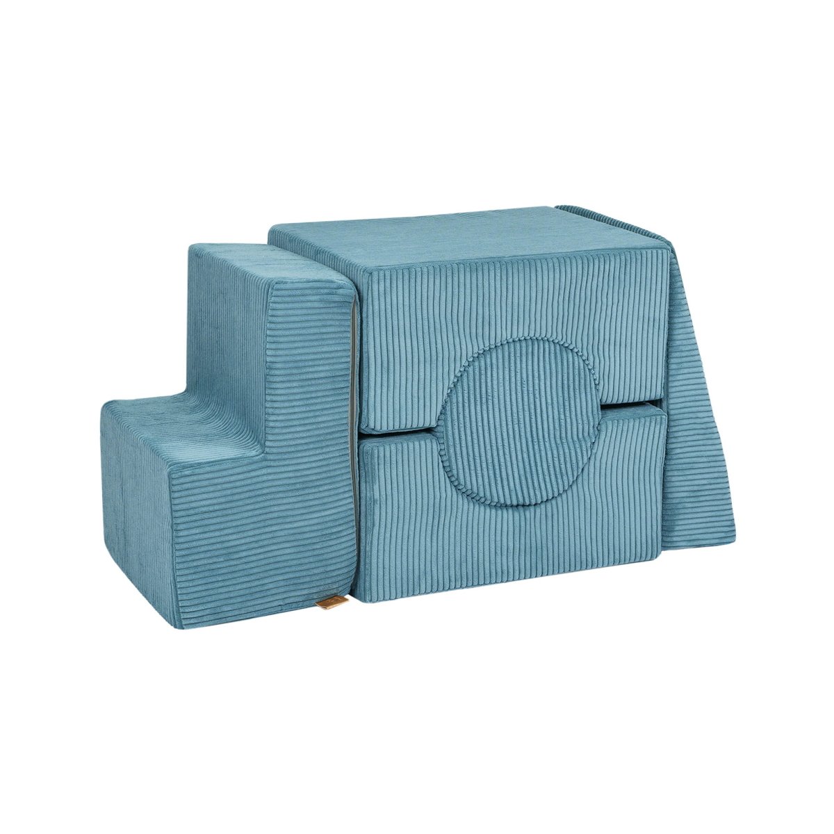 Foam Shape Set for Kids, 5 Pieces - Velvet Corduroy (Turquoise) - Tiny Tugz™
