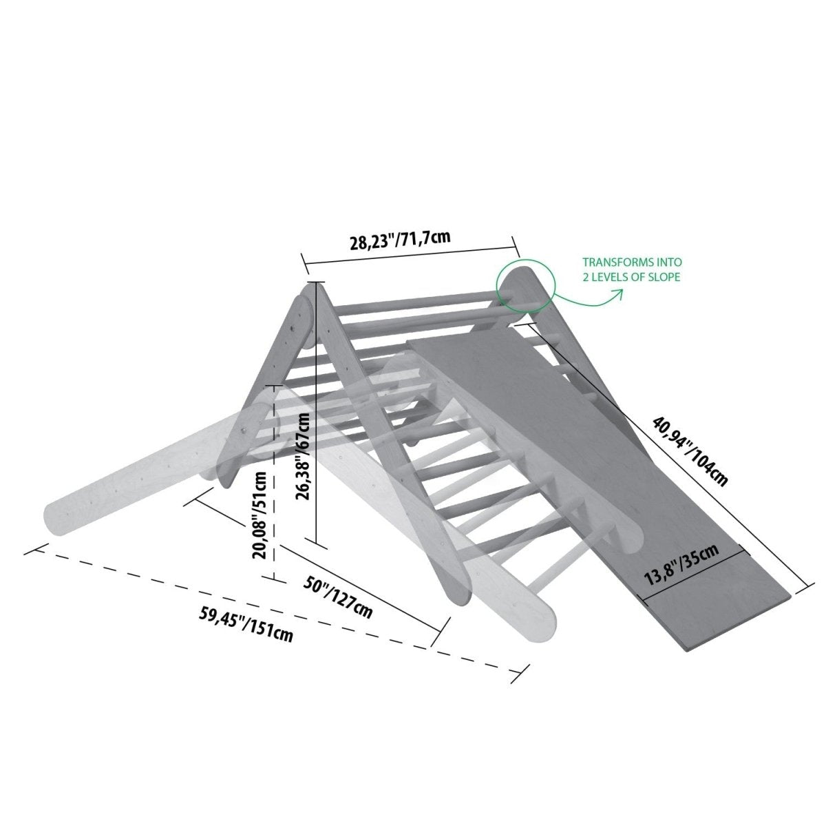 Foldable Montessori Climber (Ramp Included) - Tiny Tugz™
