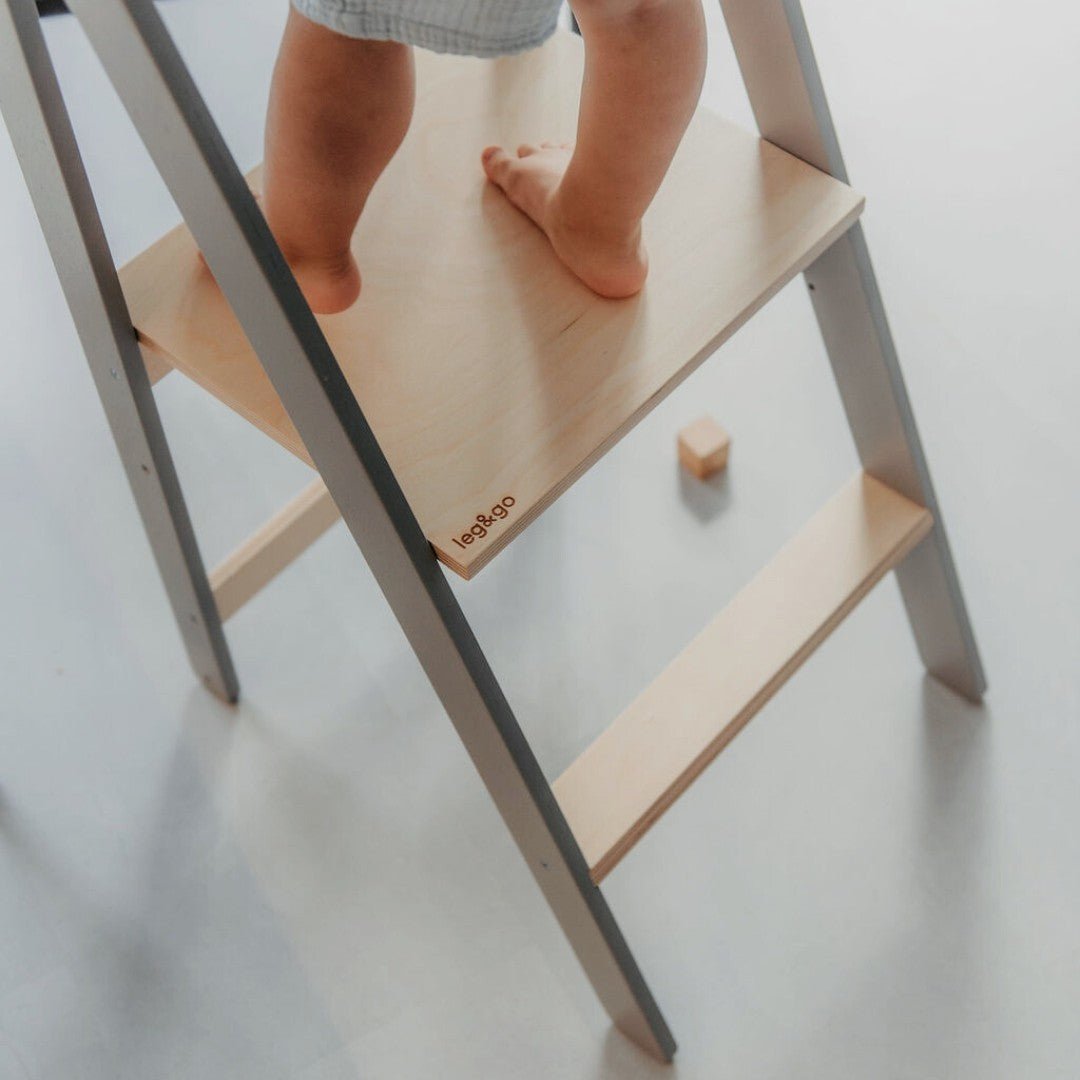 Foldable Wooden Kitchen Tower for Kids – Removable Safety Rail - Tiny Tugz™