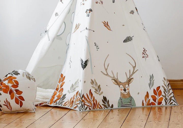Forrest Friends Cotton Teepee Tent for Kids & Toddlers (3y+) - Tiny Tugz™