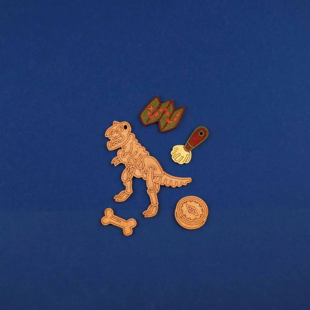Fossil - Colour-Your-Own Wooden Dinosaur Mini Set - Tiny Tugz™