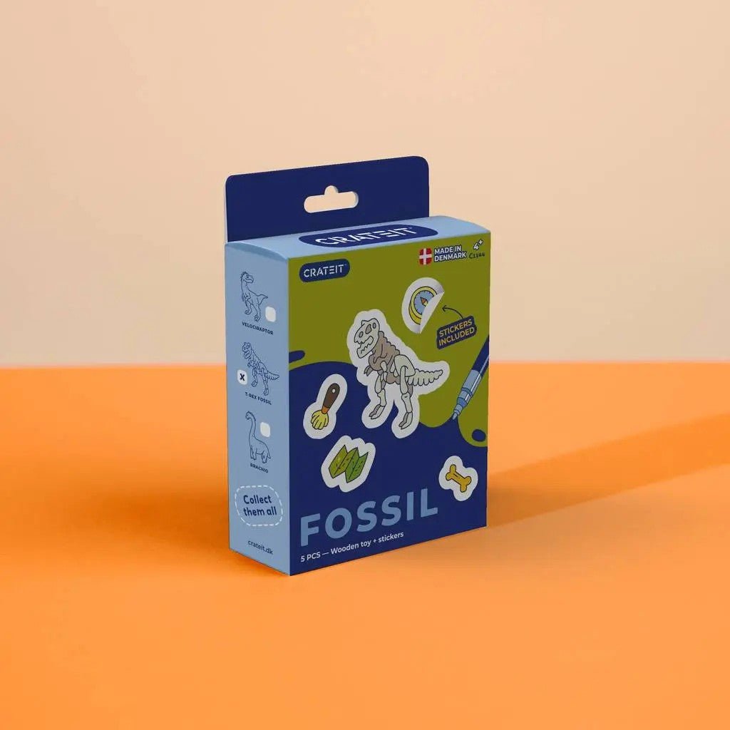 Fossil - Colour-Your-Own Wooden Dinosaur Mini Set - Tiny Tugz™