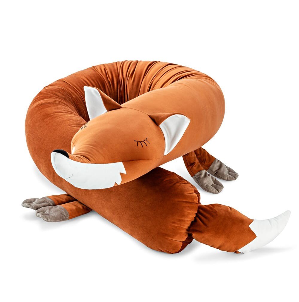 Fox Cuddle Pillow & Bed Wall Bumper - Velvet, 240 cm - Tiny Tugz™