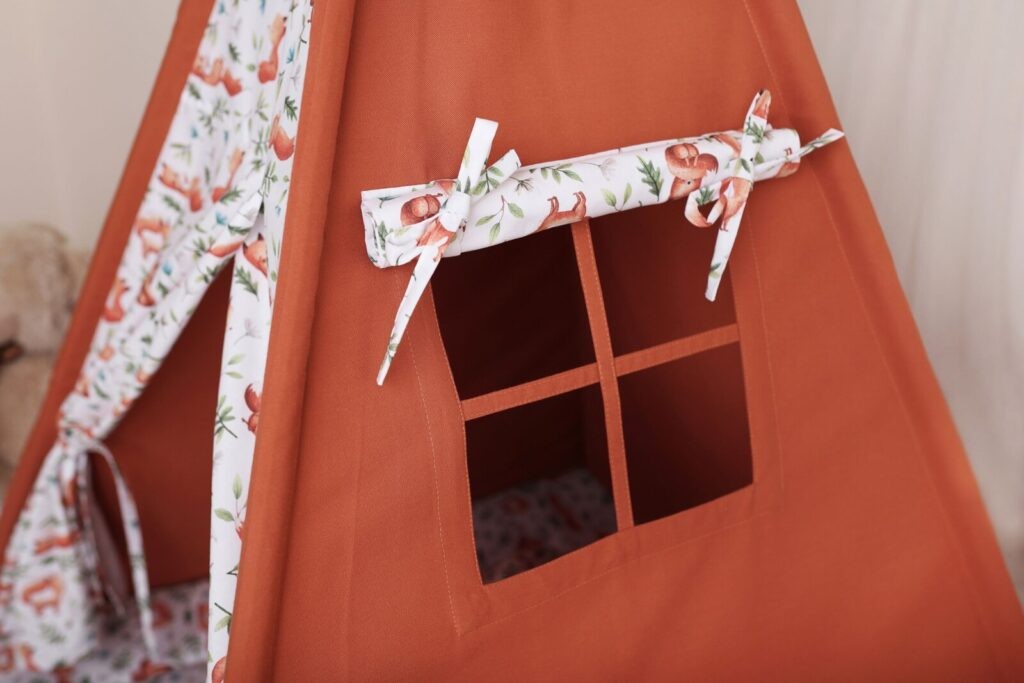 Foxes Teepee Tent – OEKO-TEX® certified cotton teepee tent, handmade in Poland