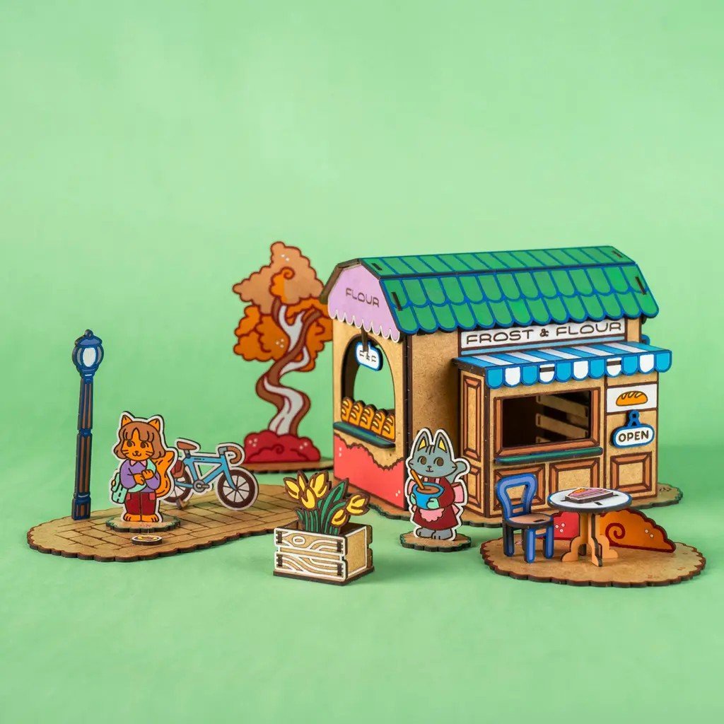 Frost & Flour - Colour-Your-Own Wooden Bakery Play Set - Tiny Tugz™