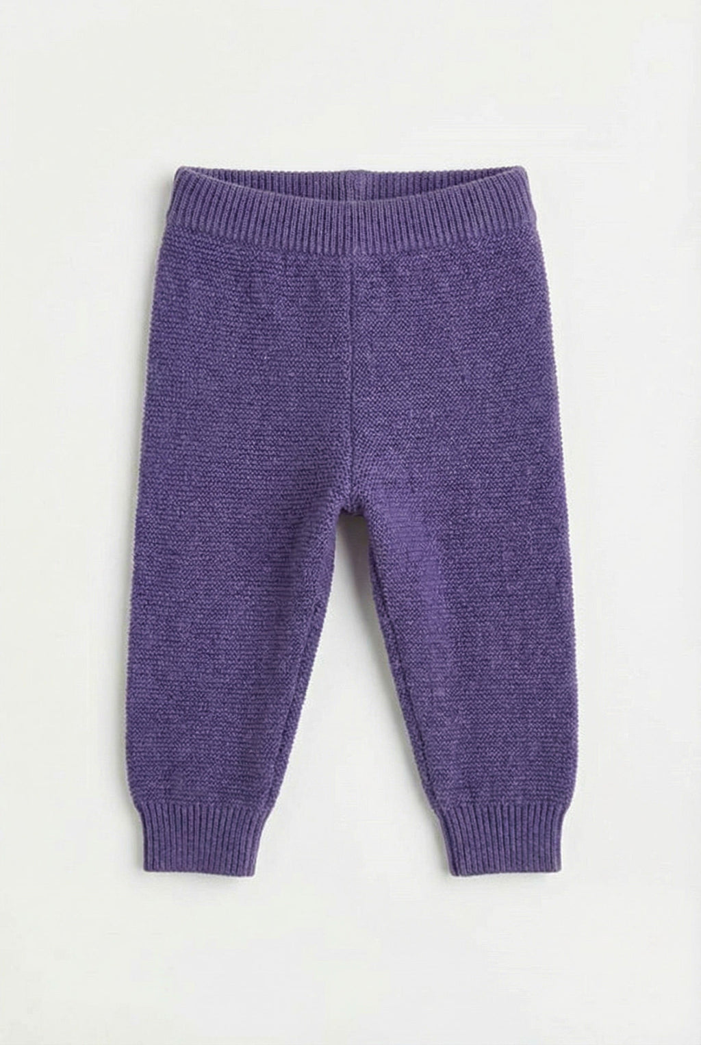 Knitted Merino Wool Baby Pants - Violet