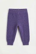 Knitted Merino Wool Baby Pants - Violet