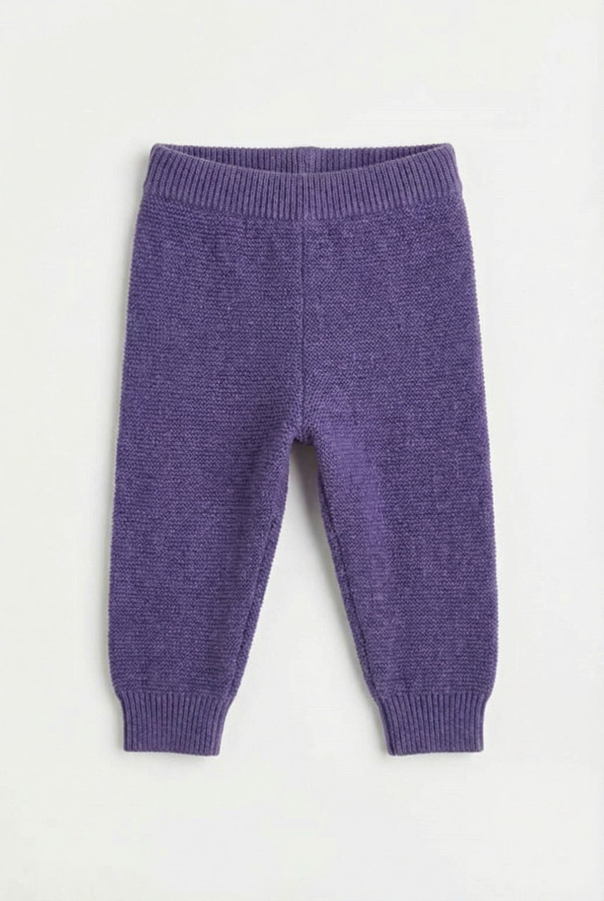 Knitted Merino Wool Baby Pants - Violet