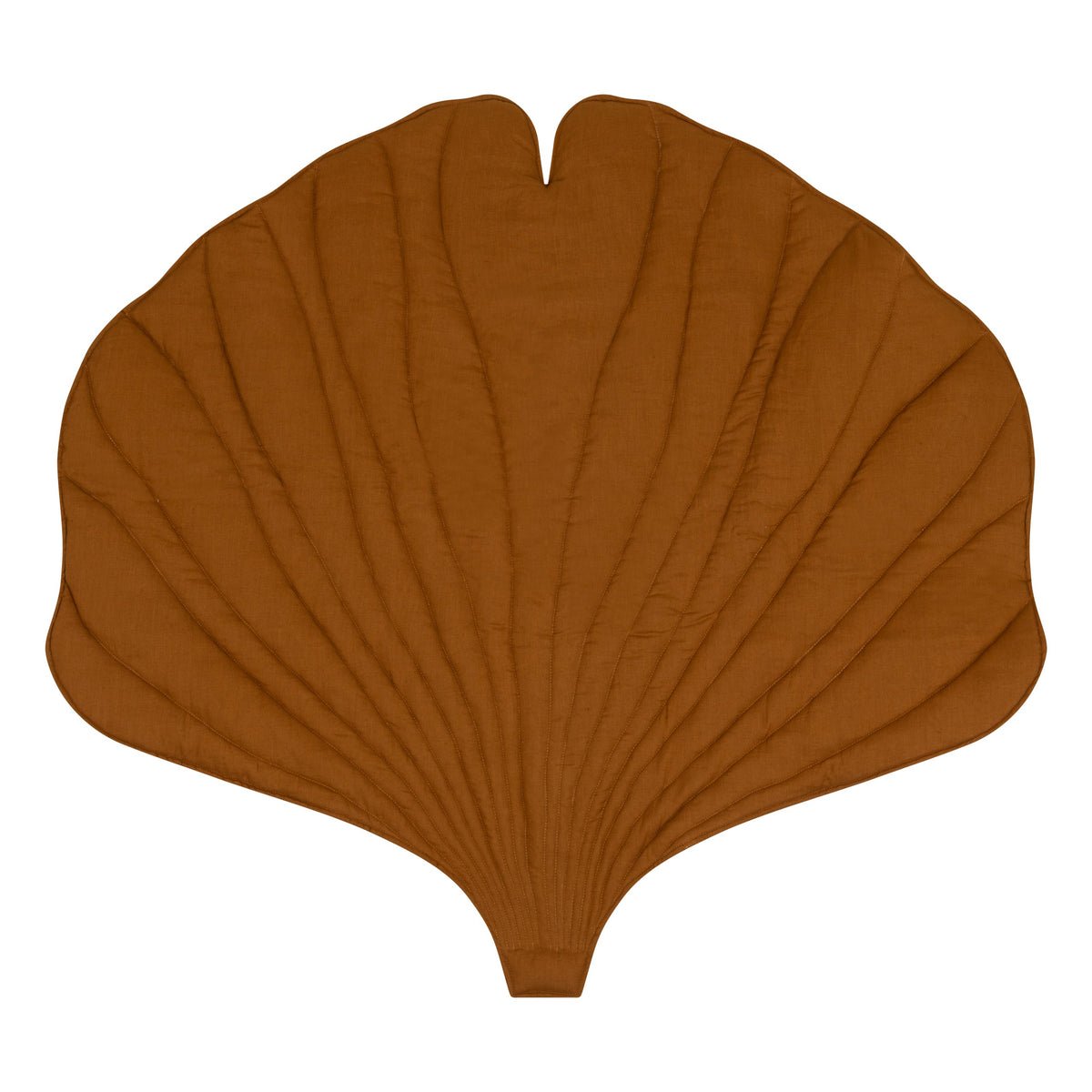 Ginkgo Leaf Play Mat (Caramel) – Velvet & Cotton, Handmade - Tiny Tugz™