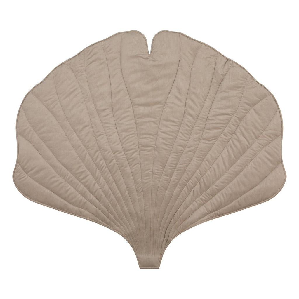 Ginkgo Leaf Play Mat (Cream) – Velvet & Cotton, Handmade - Tiny Tugz™