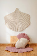 Ginkgo Leaf Play Mat (Cream) – Velvet & Cotton, Handmade - Tiny Tugz™