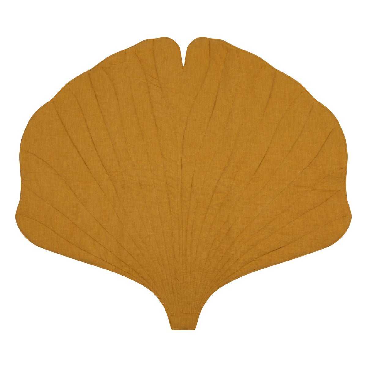 Ginkgo Leaf Play Mat (Mango) – Velvet & Cotton, Handmade - Tiny Tugz™