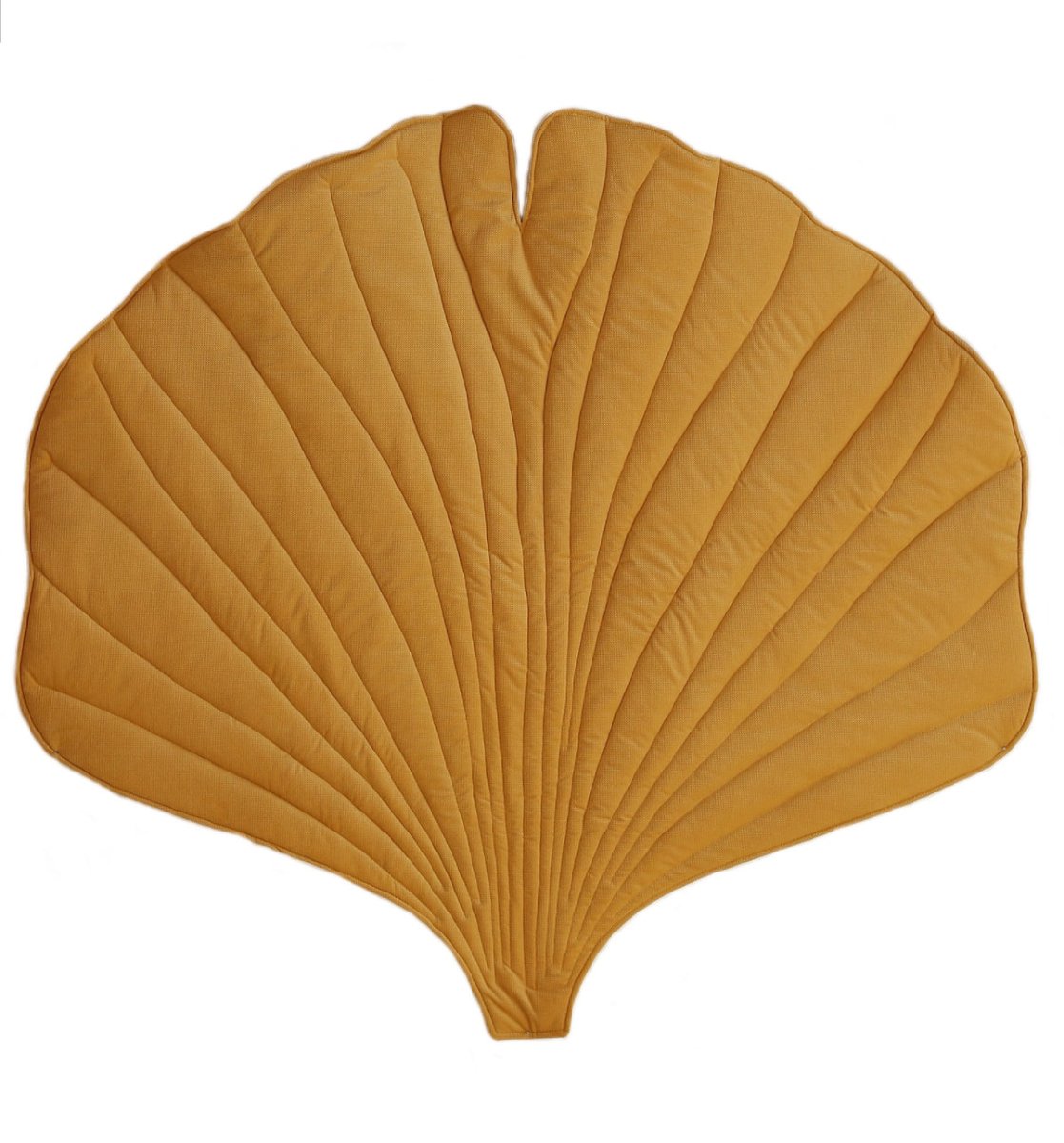 Ginkgo Leaf Play Mat (Yellow) – Velvet & Cotton, Handmade - Tiny Tugz™