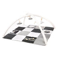 GOTS Organic Activity Mat & Arches 100×100 cm for Babies (0–18m) - Black - Tiny Tugz™