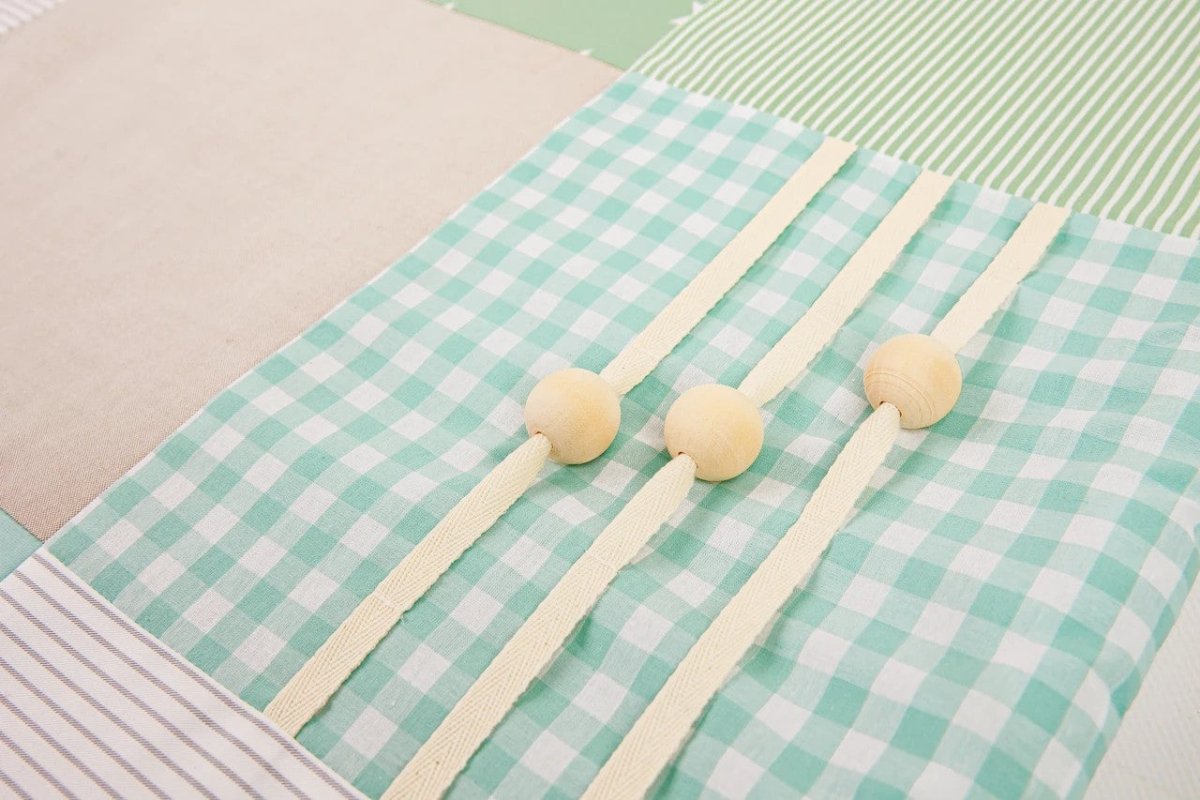 GOTS Organic Activity Mat & Arches 100×100 cm for Babies (0–18m) - Mint Green - Tiny Tugz™