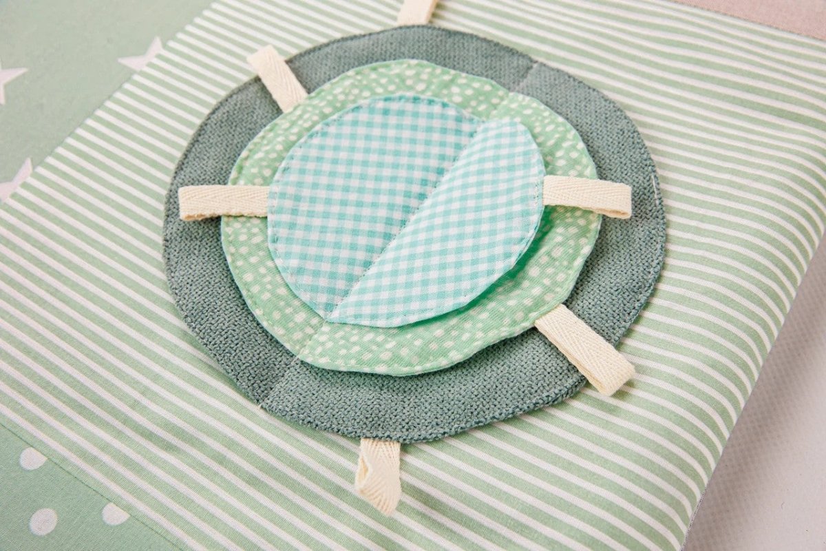 GOTS Organic Activity Mat & Arches 100×100 cm for Babies (0–18m) - Mint Green - Tiny Tugz™