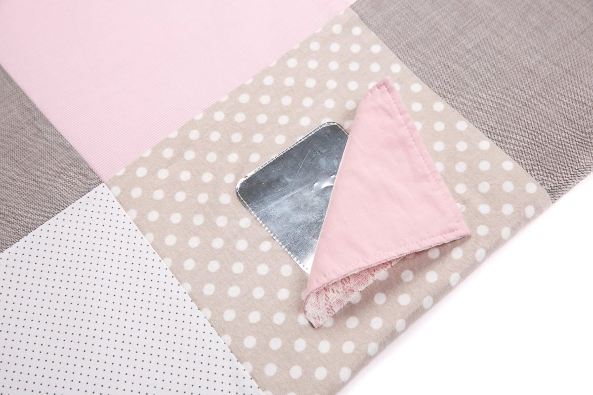 GOTS Organic Activity Mat & Arches 100×100 cm for Babies (0–18m) - Pink - Tiny Tugz™