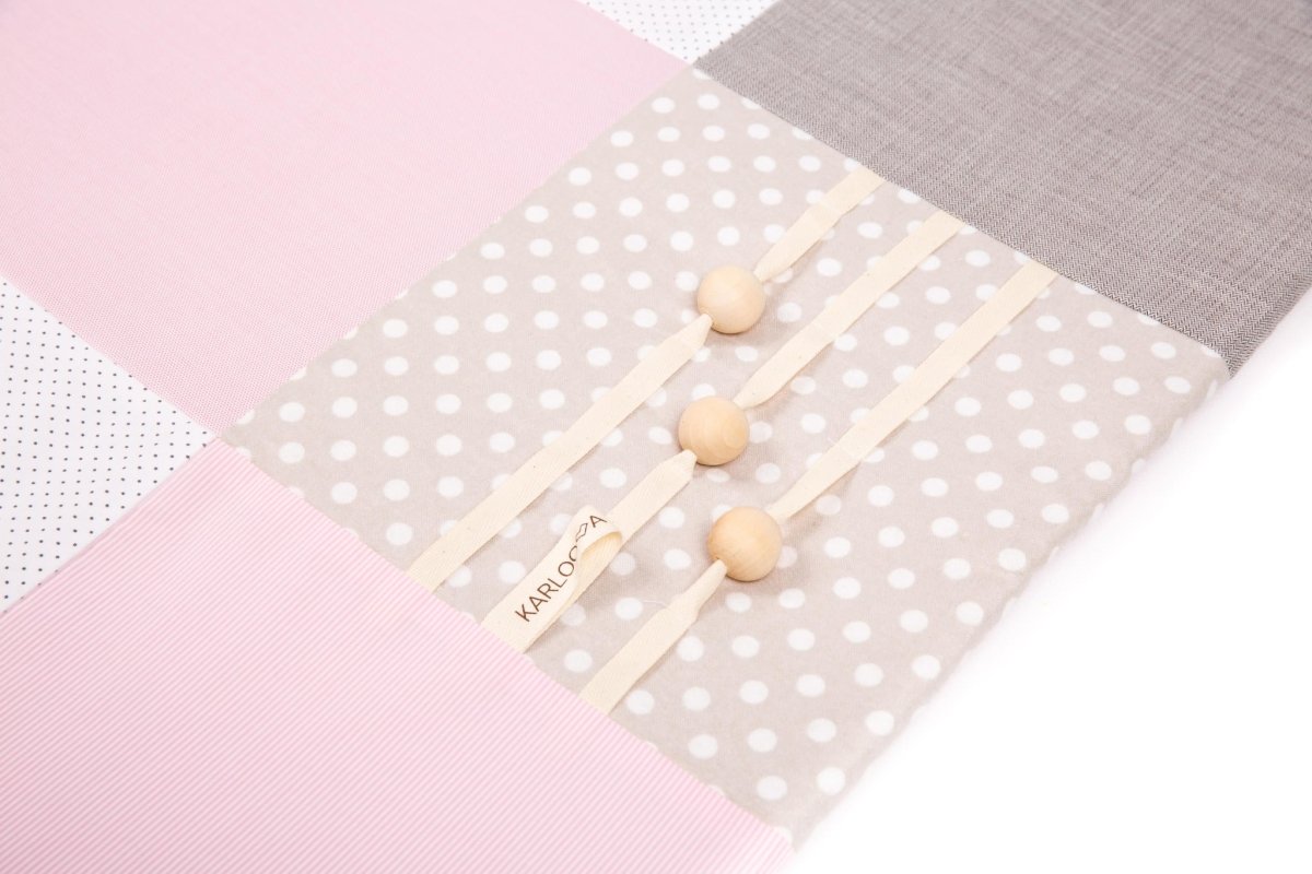 GOTS Organic Activity Mat & Arches 100×100 cm for Babies (0–18m) - Pink - Tiny Tugz™