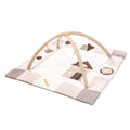 GOTS Organic Activity Mat & Arches 120×120 cm for Babies (0–18m) - Brown - Tiny Tugz™