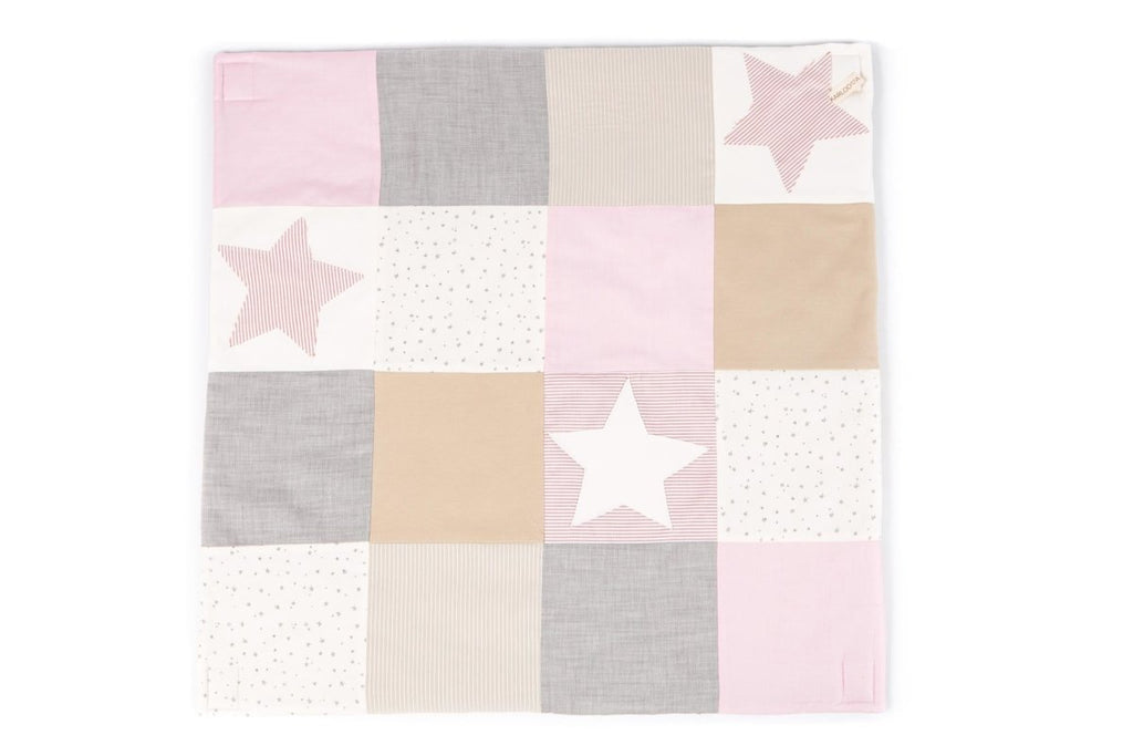 GOTS Organic Activity Mat & Arches 80×80 cm for Babies (0–18m) - Pink - Tiny Tugz™