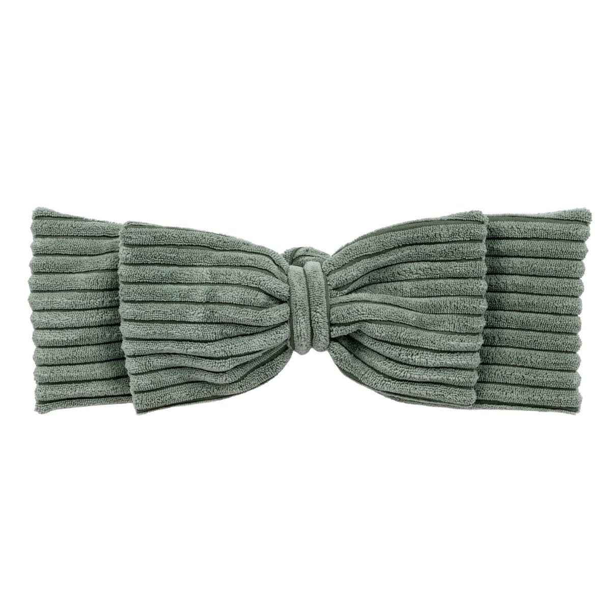 Green Baby Nest with Braided Bumper & Play Mat, Ribbed Corduroy & Cotton Lining - Tiny Tugz™
