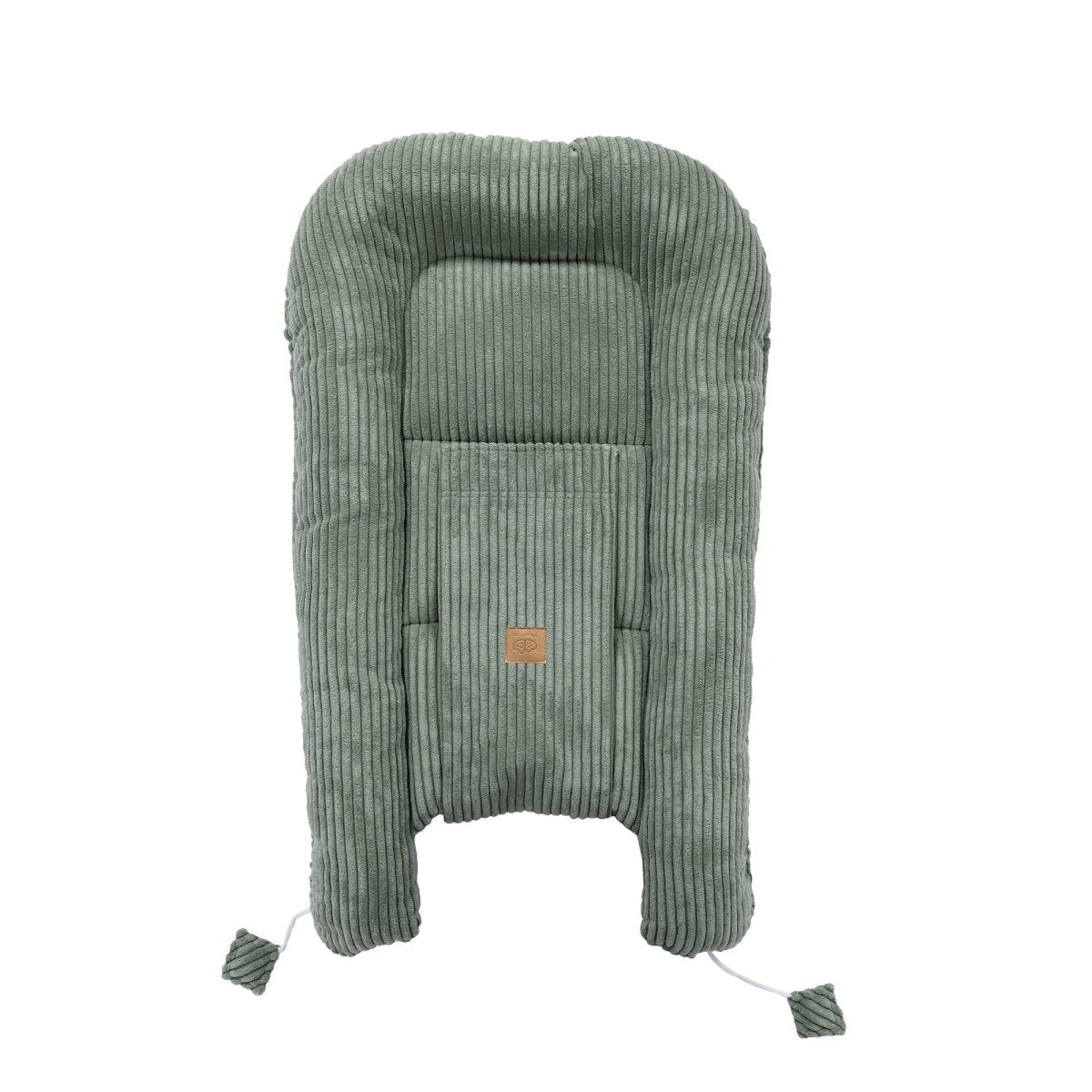 Green Baby Sleep Cocoon Nest, Ribbed Corduroy & Cotton Lining (0-6m) - Tiny Tugz™