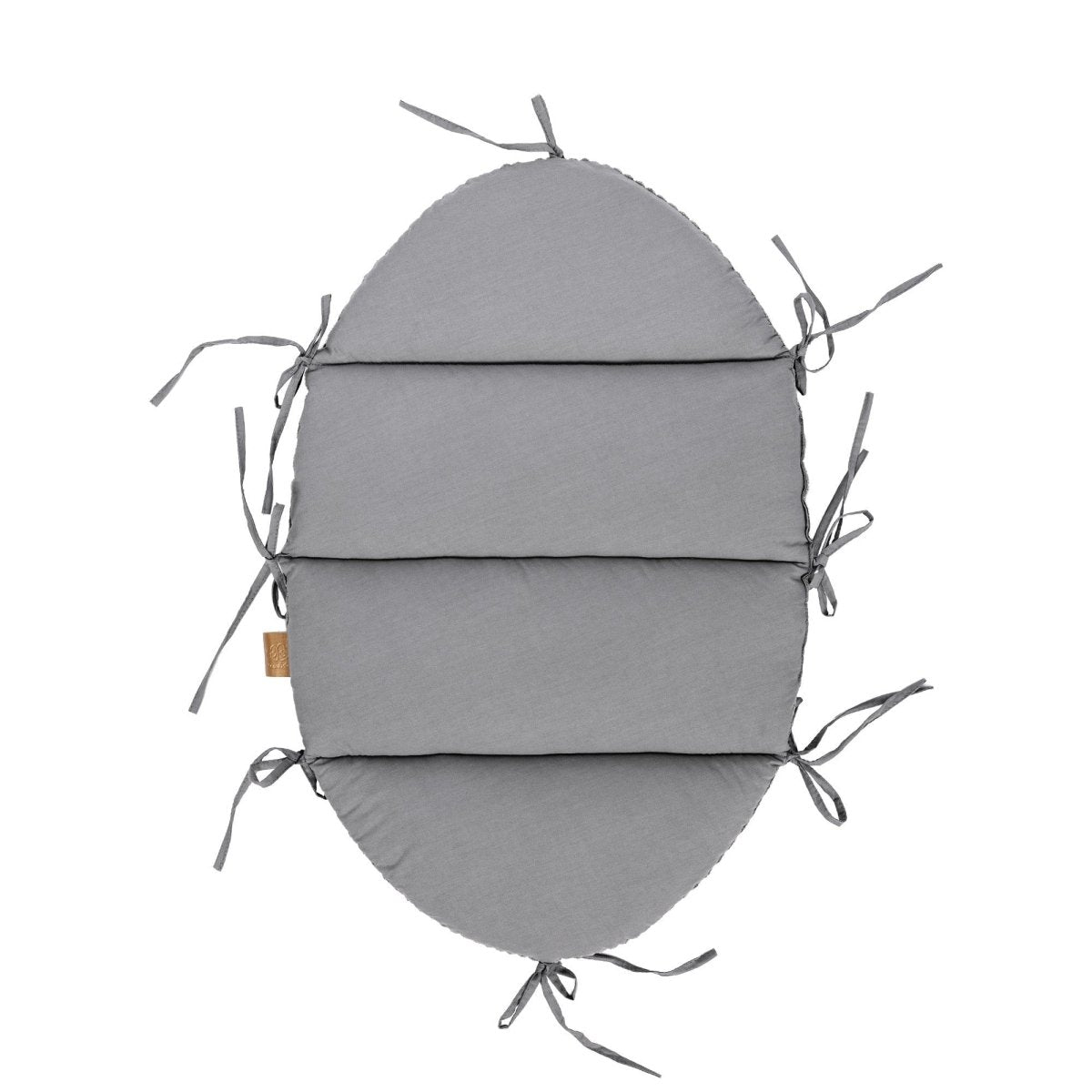 Grey Baby Nest with Braided Bumper & Play Mat, Ribbed Corduroy & Cotton Lining - Tiny Tugz™