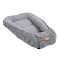 Grey Baby Sleep Cocoon Nest, Ribbed Corduroy & Cotton Lining (0-6m) - Tiny Tugz™