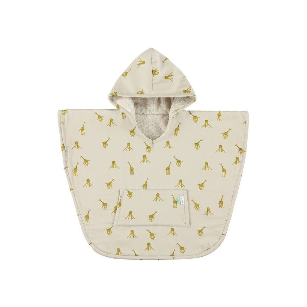 Groovy Giraffe Organic Cotton Kids Hooded Towel Poncho – Ultra-Soft, Absorbent & Sustainable - Tiny Tugz™