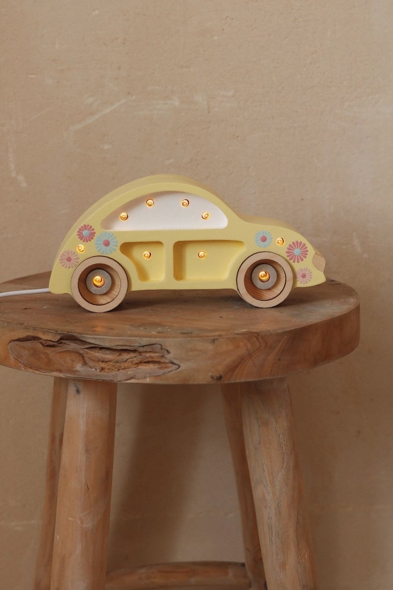 Handmade Mini Wooden Night Light (Beetle Car) - Tiny Tugz™